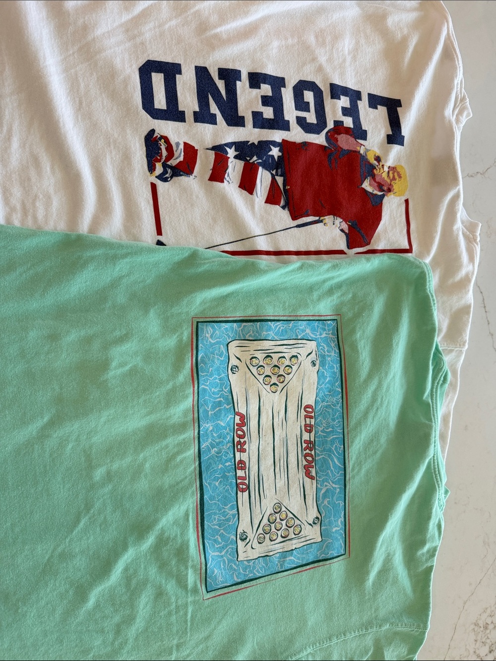 Comfort Colors White and Mint Green Short Sleeve Tee Set